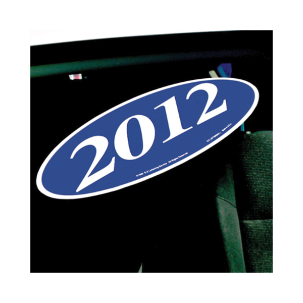 Ez Line White & Blue Oval Year Model Signs: 2009 Pk 198-WB-09